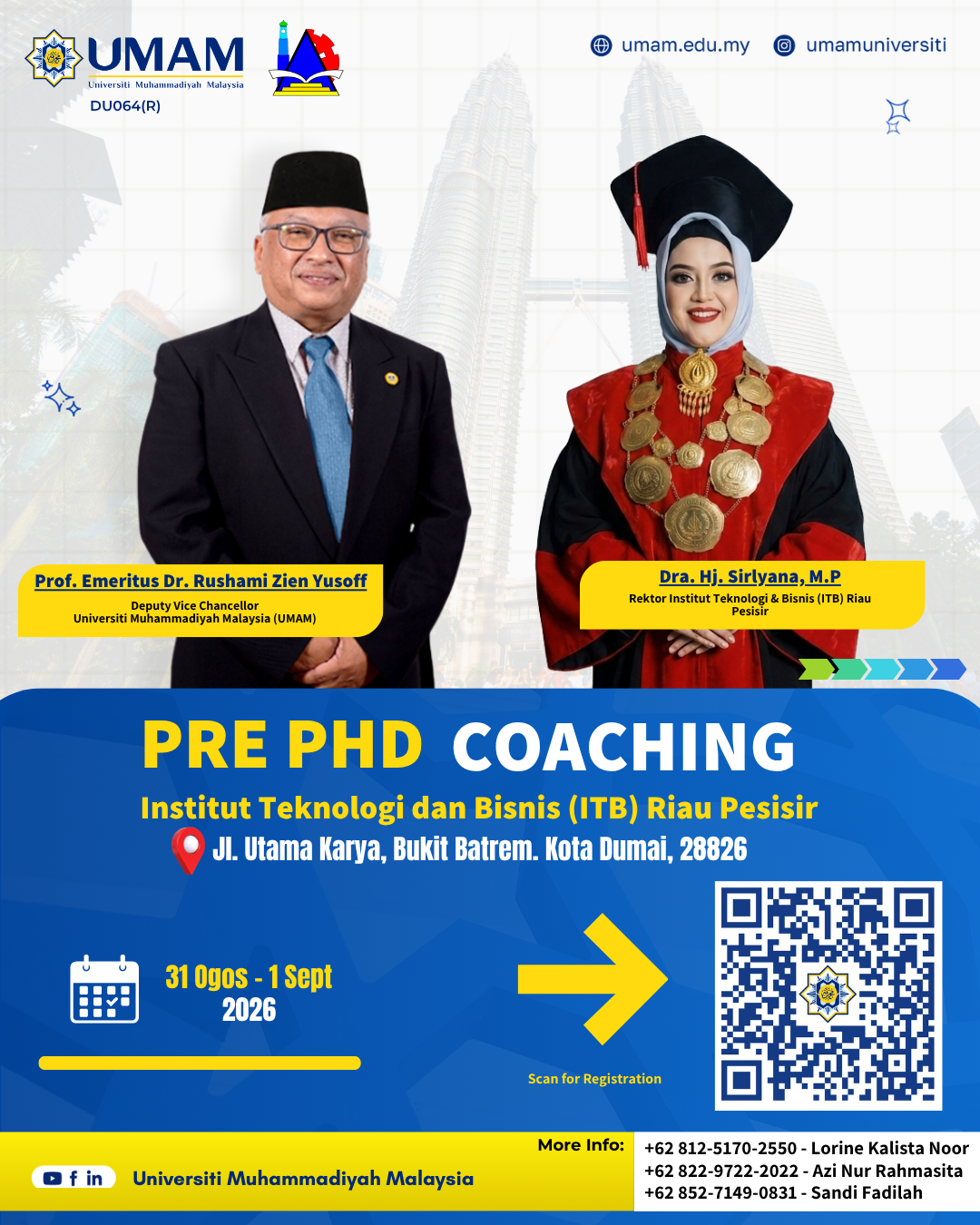 Pre Ph. D Coaching UMAM - Institut Teknologi dan Bisnis (ITB) Riau Pesisir